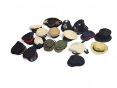 A large collection of costume hats