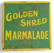 A square enamel sign