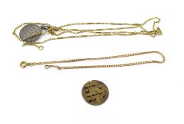 A Figaro type link chain, 51cm long