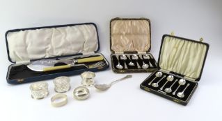 A collection of silver and silver-plated items