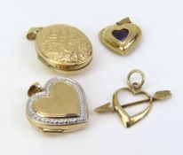 An oval locket with Celtic knot type decoration, a