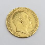 A King Edward VII 1904 half sovereign, 4.1g gross