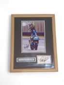 Motorcycle interest - a signed picture of Valentin