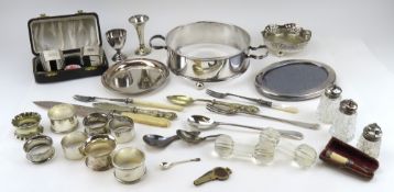 A collection of silver and silver-plated items
