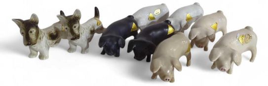 A collection of Royal Dux figurines, including sev
