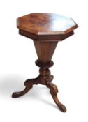 A veneered sewing table