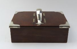 A wooden cigar box