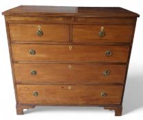 A George III mahogany chest of drawers