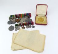 A set of bar mounted medals awarded to Colonel J M Smith