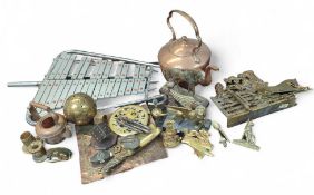 A large group of metalware, including a Victorian