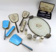 A collection of silver and other items