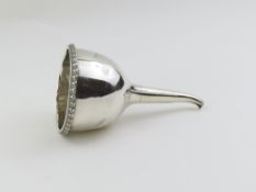A Georgian silver wine funnel