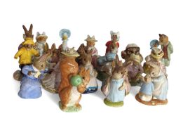 A collection of Beatrix Potter figurines, Bunnykin
