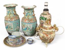A collection of Chinese-style porcelain items