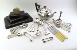 A collection of silver-plated and silver items