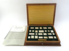 A case of silver replicas of 