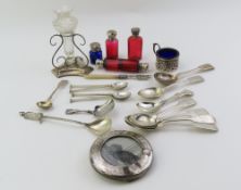 A collection of silver, silver-plated and other items