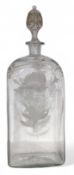 A late 18th or early 19th century acid etched glas