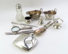 A collection of silver and silver-plated items