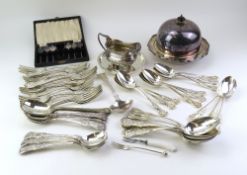 A collection of silver plate
