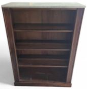 A French Empire rosewood and marble bookcase