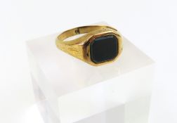 A small bloodstone signet ring
