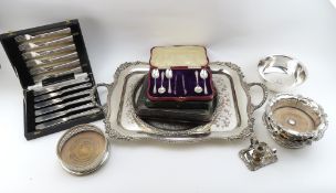 A collection of silver and silver-plated items