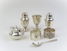 A collection of silver items