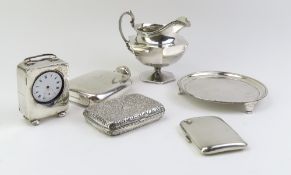 A collection of silver items