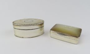 An 18th century nutmeg grater, of oval form