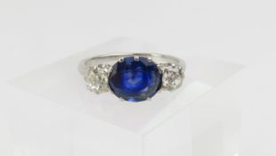 An early to mid-20th century sapphire and diamond