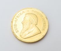 A 1982 1 ounce South African Krugerrand, 34.3g gro