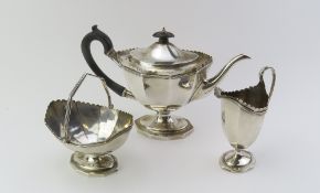 A silver tea set