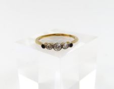 An early 20th century diamond ring, the old cut st