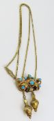 A 19th or early 20th century lariat necklace, the