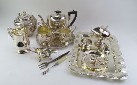 A collection of silver plate