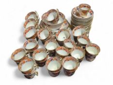A 19th century service, including cups of tw