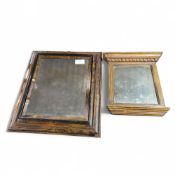 A faux tortoiseshell framed mirror, 57.5cm x 50.7c