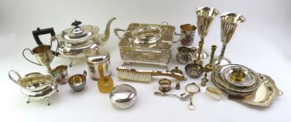 A collection of silver plate