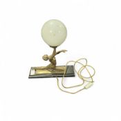 An Art Deco figural table lamp,