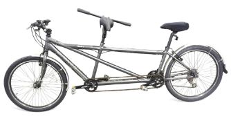 A Dawes Discovery Series tandem bicycle with grey