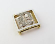 An early to mid-20th century enamel and rose cut d