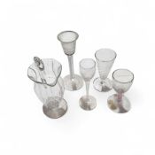 A wine or cordial glass, with bell shaped bowl to