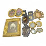 A group of framed late 19th century early 20th cen