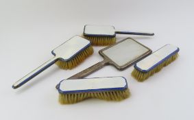 A set of dressing items with silver bindings