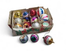 A quantity of vintage Christmas decorations and or