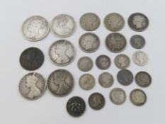 A collection of early to mid Victorian silver coin