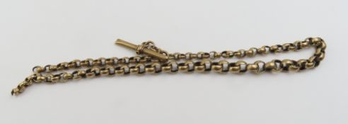 A length of gold chain, marked '9ct' with graduate