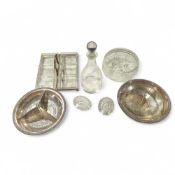 A pair of silver plated Mappin & Webb three sectio
