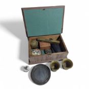 A collection of curios to include a cased overpain